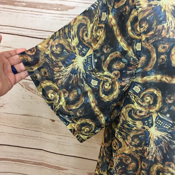 Ladies Dr Who Kimono Open Front A1 25 - Picture 4 of 8